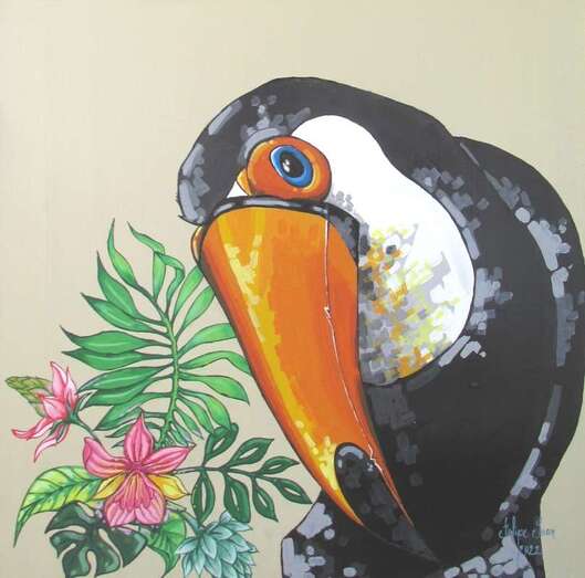 Cuadro DiotedeLuz: Serie al Tucán del pintor Felipe Juan/TA.